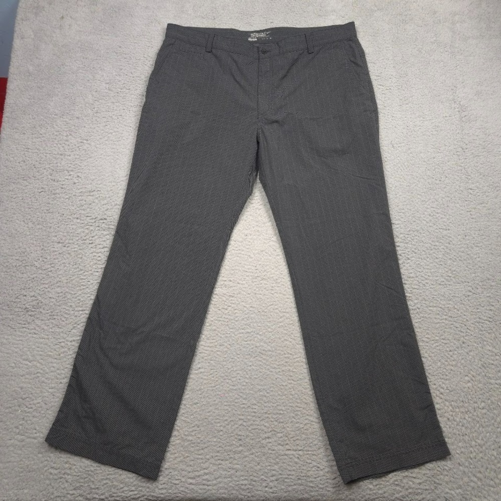Nike Golf Tour Performance Dri-FIT Pants Mens 40x32 Gray Herringbone Stretch